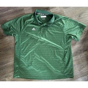 Adidas Men’s Polo Golf Shirt - Green, Size 2XL Climalite Lightweight